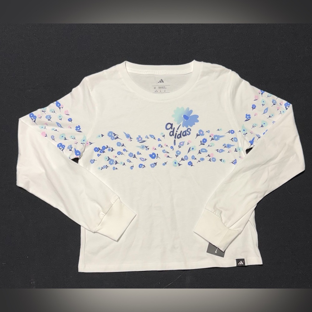 Girls Adidas Lot of 2 Long Sleeve T-Shirts Size 10/12 - Picture 2 of 4